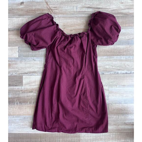 I.AM.GIA Alya Off-The-Shoulder Corset Dress Burgundy Red Size M - Picture 8 of 8